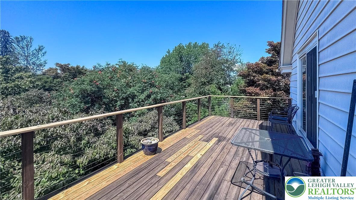 608 McKinley Street Hazleton, PA 18201 - Photo 33 of 59 a view of balcony with wooden floor and fence