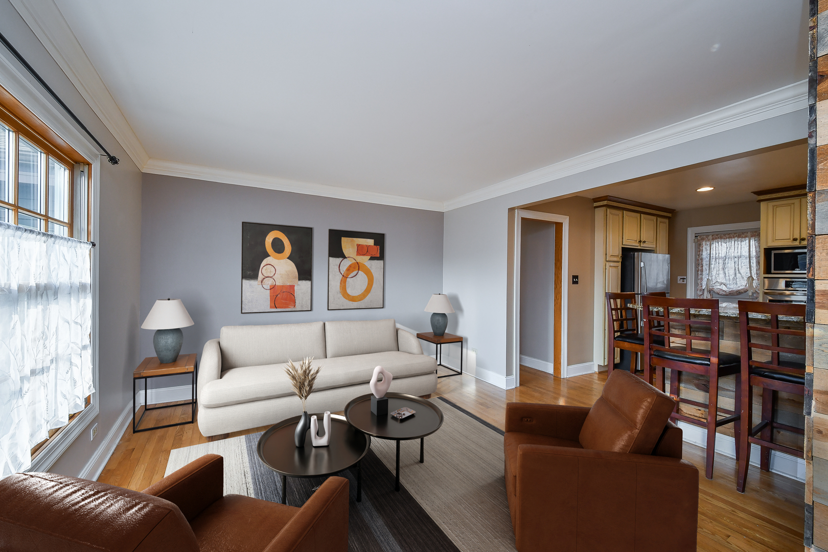 1521 Childs Street Wheaton, IL 60187 - Photo 3 of 13 a living room with furniture and a wooden floor