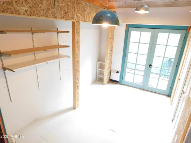 a kitchen with a stove and a microwave