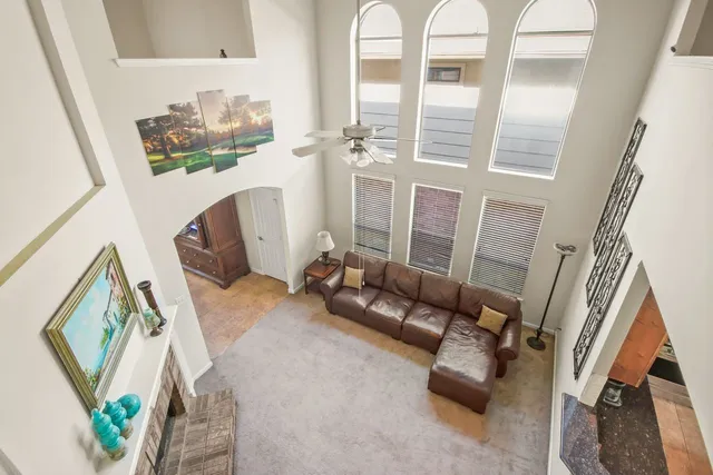 a room with furniture and a window