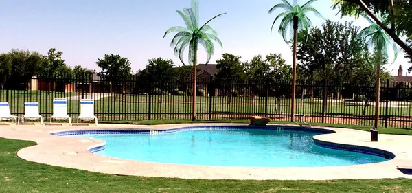a view of a tennis net on a tennis court