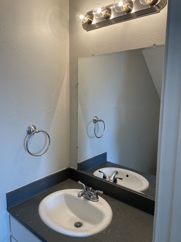8401 Colony Loop Drive, Unit D Austin, TX 78724 - Photo 10 of 18 a bathroom with a sink and a mirror