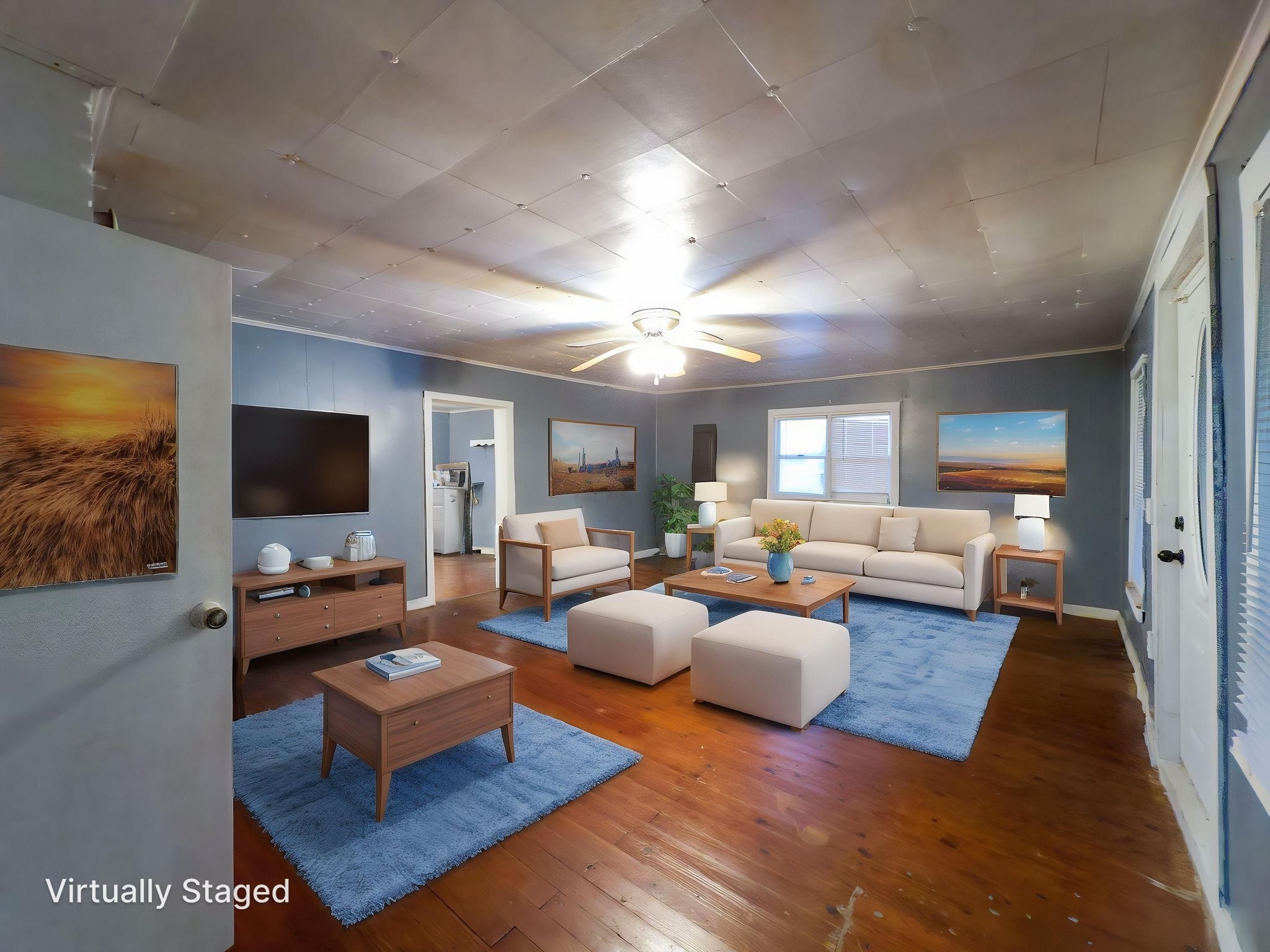 849 Jack Porter Road Lafayette, TN 37083 - Photo 24 of 56 a living room with furniture and a flat screen tv