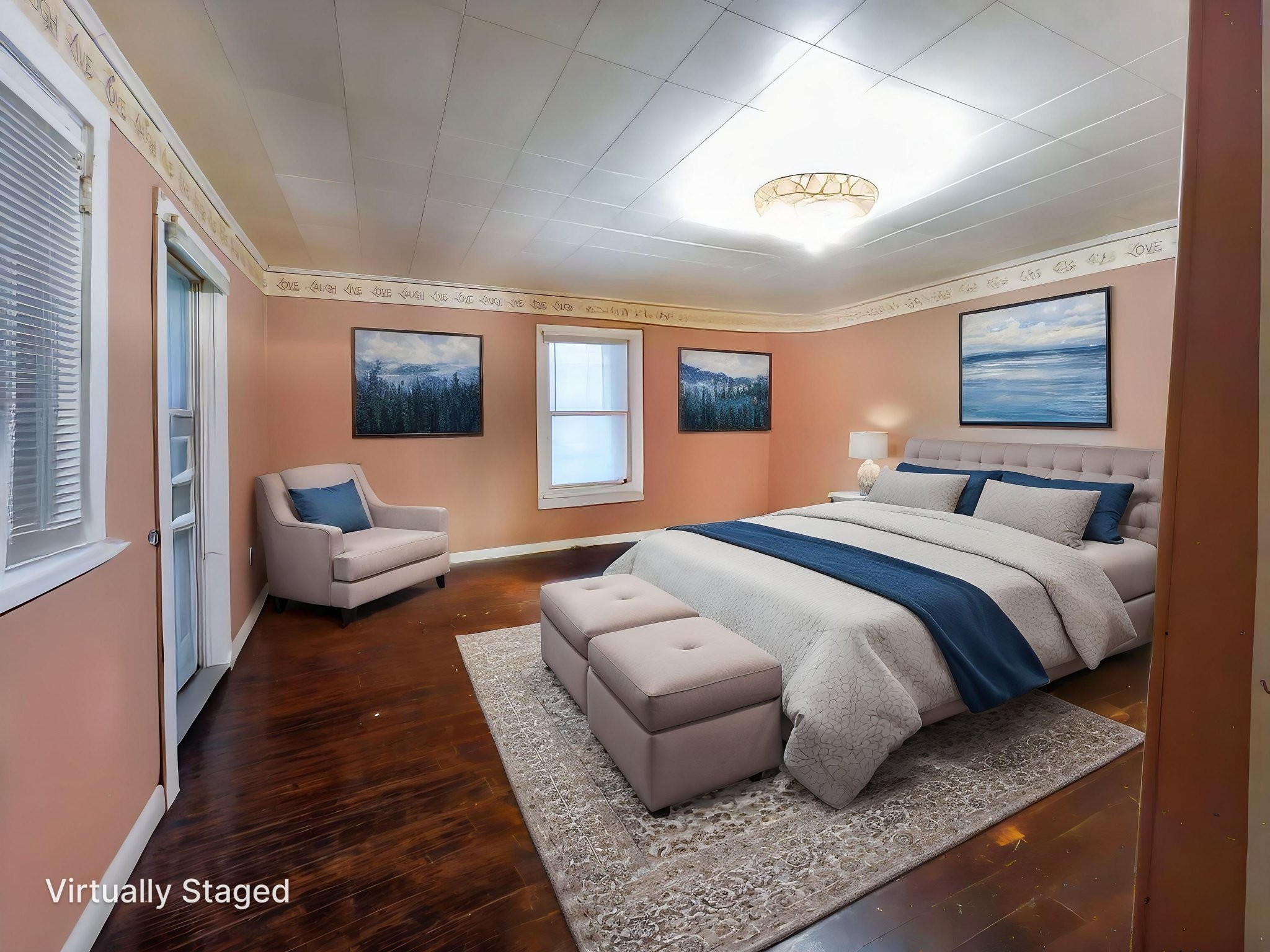 849 Jack Porter Road Lafayette, TN 37083 - Photo 32 of 56 a bedroom with a large bed and a couch