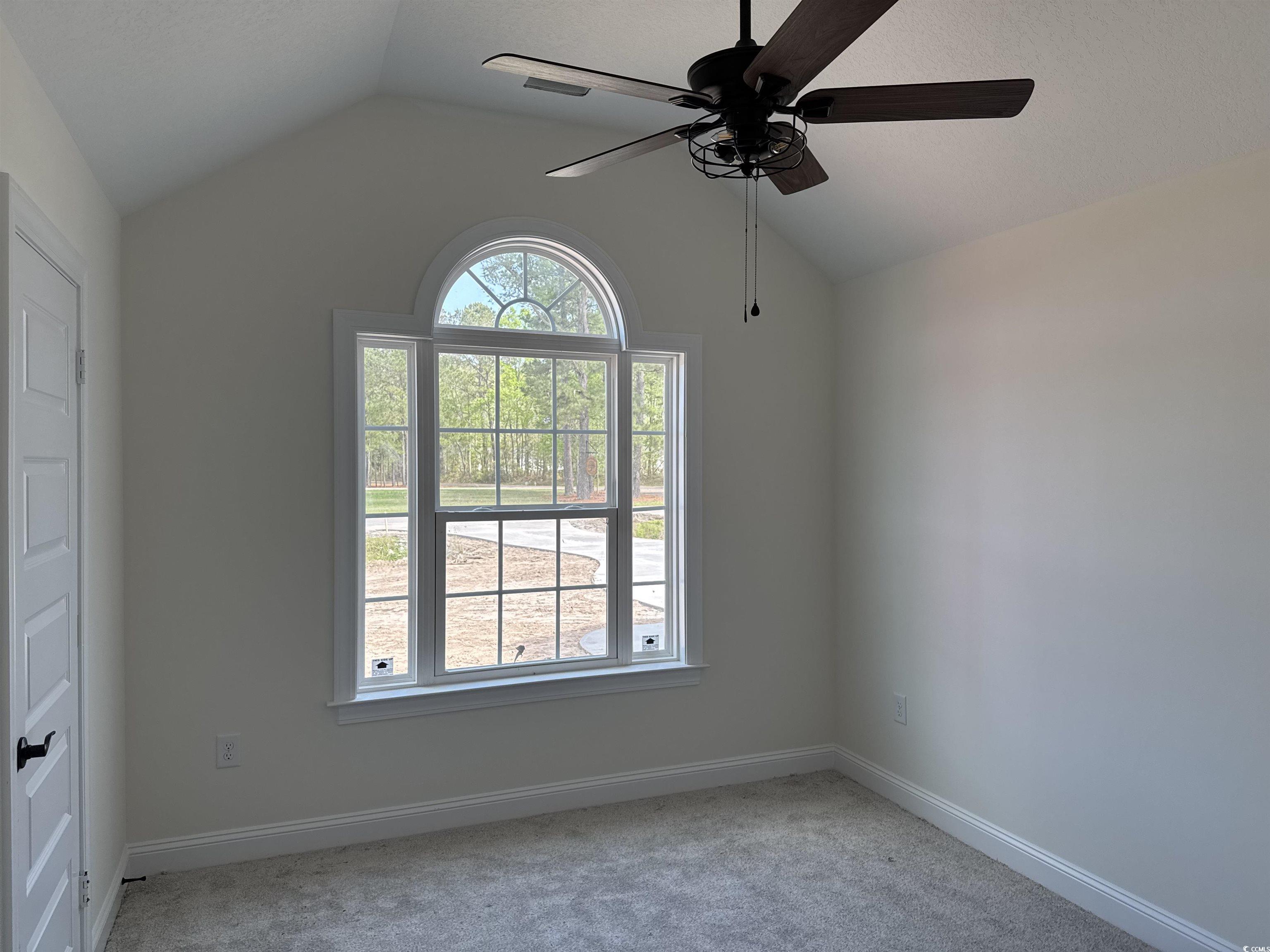 4024 Copperhead Road Conway, SC 29527 - Photo 13 of 15 Empty room with lofted ceiling, carpet flooring, a