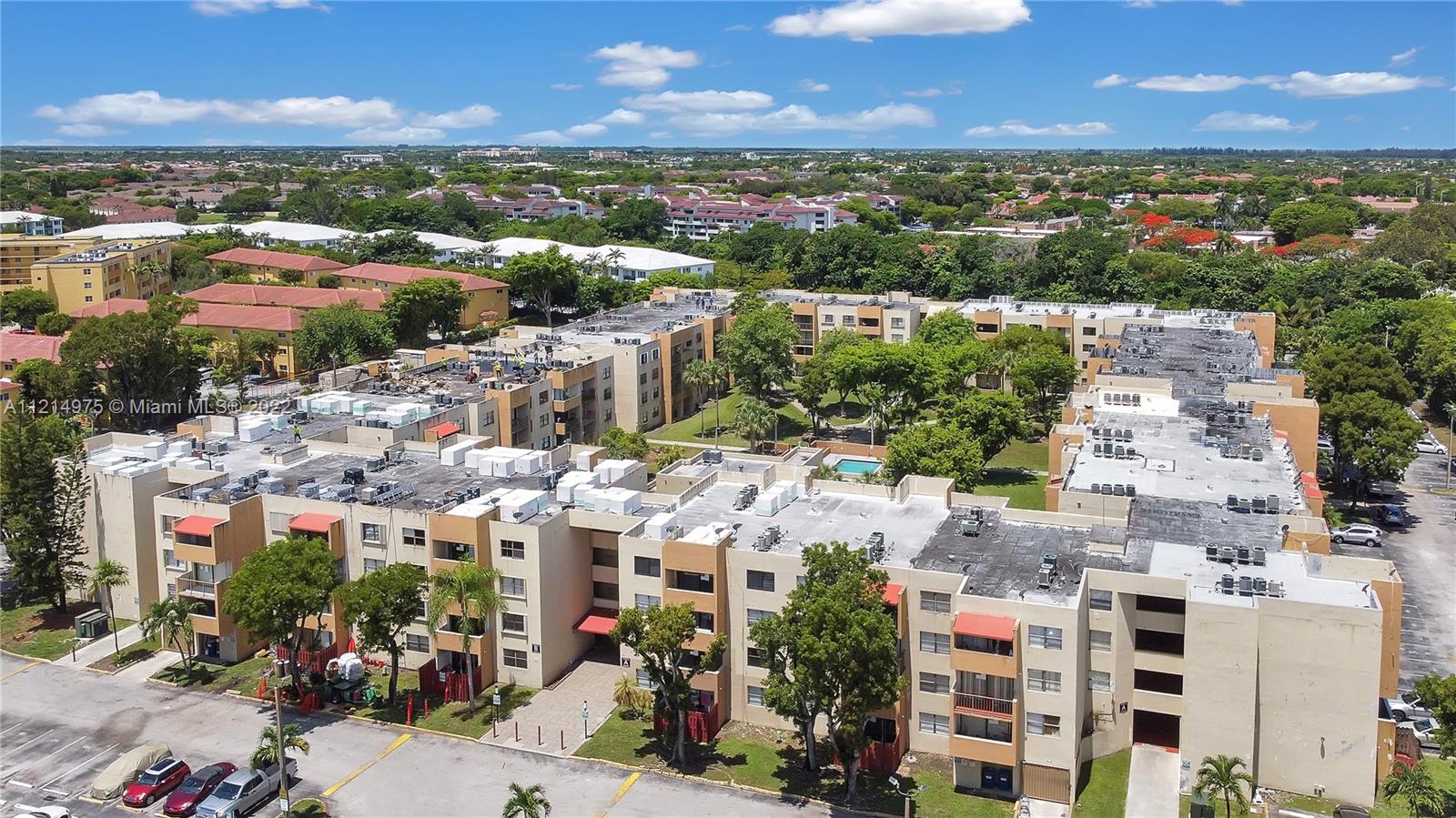 8002 Southwest 149th Avenue, Unit B201 Miami, FL 33193 - Photo 15 of 18 an aerial view of a city with lots of residential buildings