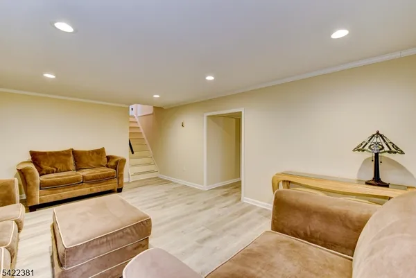 a living room with furniture and a couch