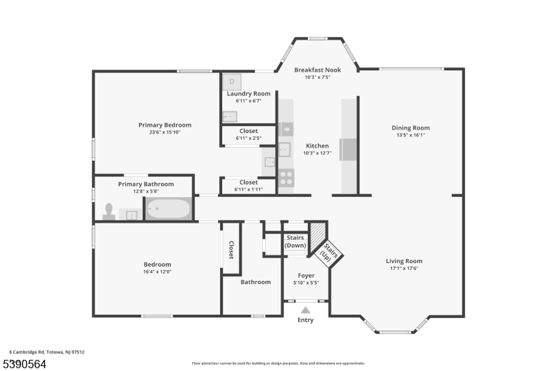 8 Cambridge Road Totowa, NJ 07512 - Photo 33 of 35 a picture of a room with a white wall and a white wall