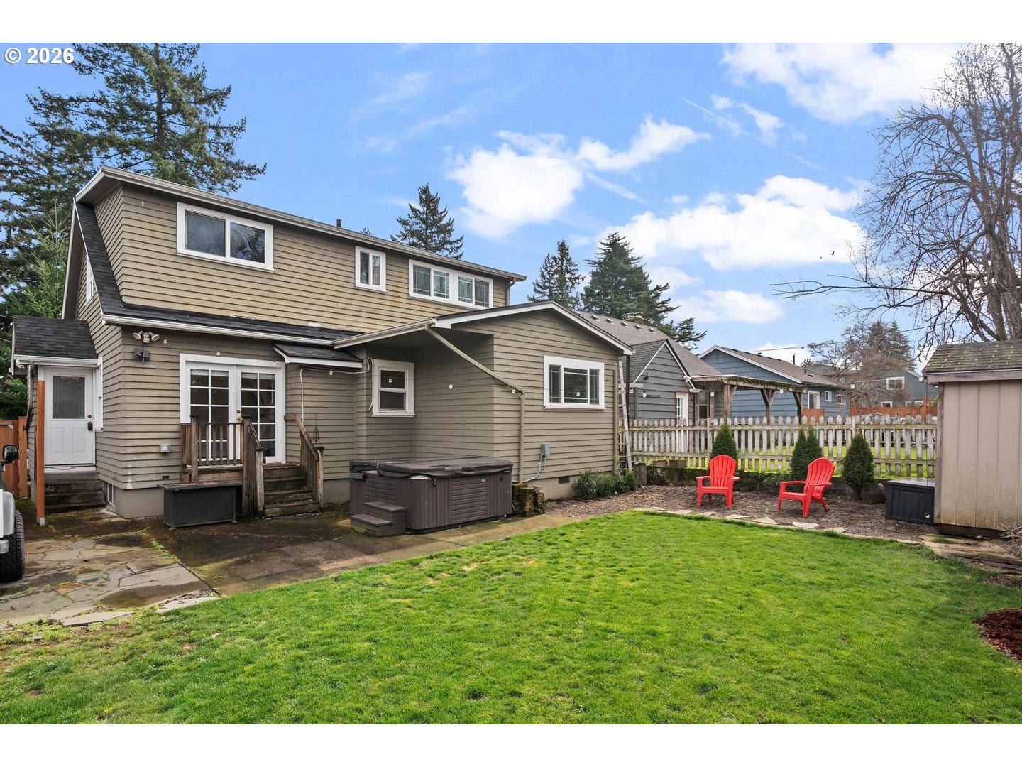 3825 Northeast 63rd Avenue Portland, OR 97213 - Photo 37 of 43 a front view of house with yard and outdoor seating