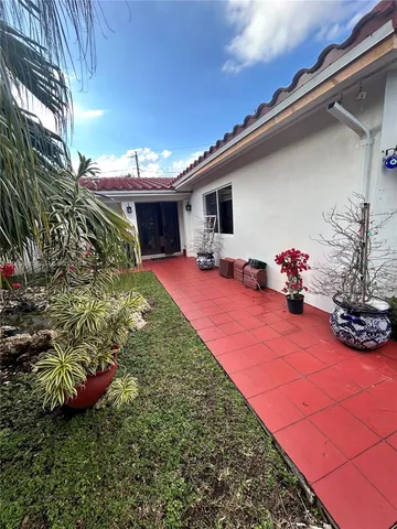 a outdoor space with furniture