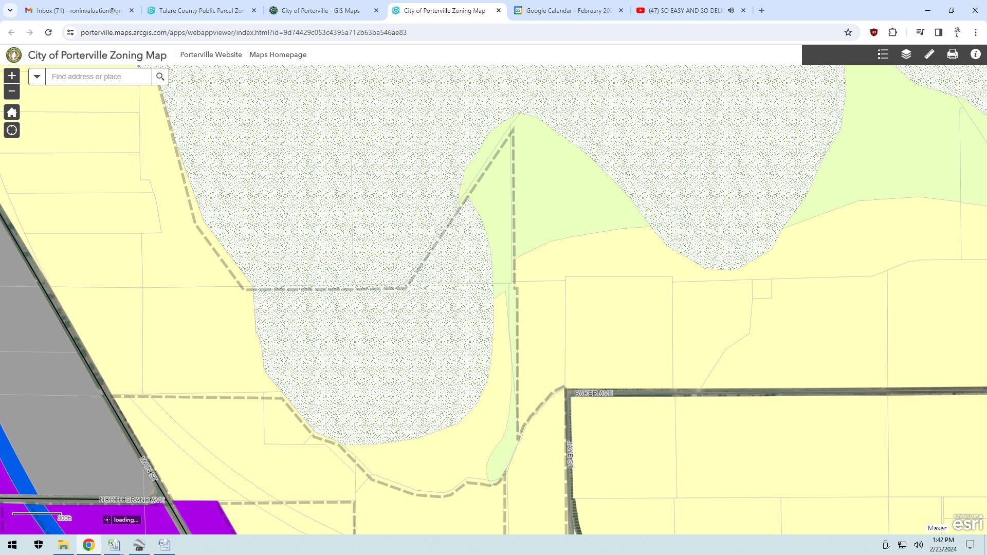 North Main & Reed Avenue Porterville, CA 93257 - Photo 7 of 42 Zoning Map: Green & White: AG-Agriculture/Conservation
Light Green: RR-Rural Residential
Yellow: RS-1 Very Low Density Residential
