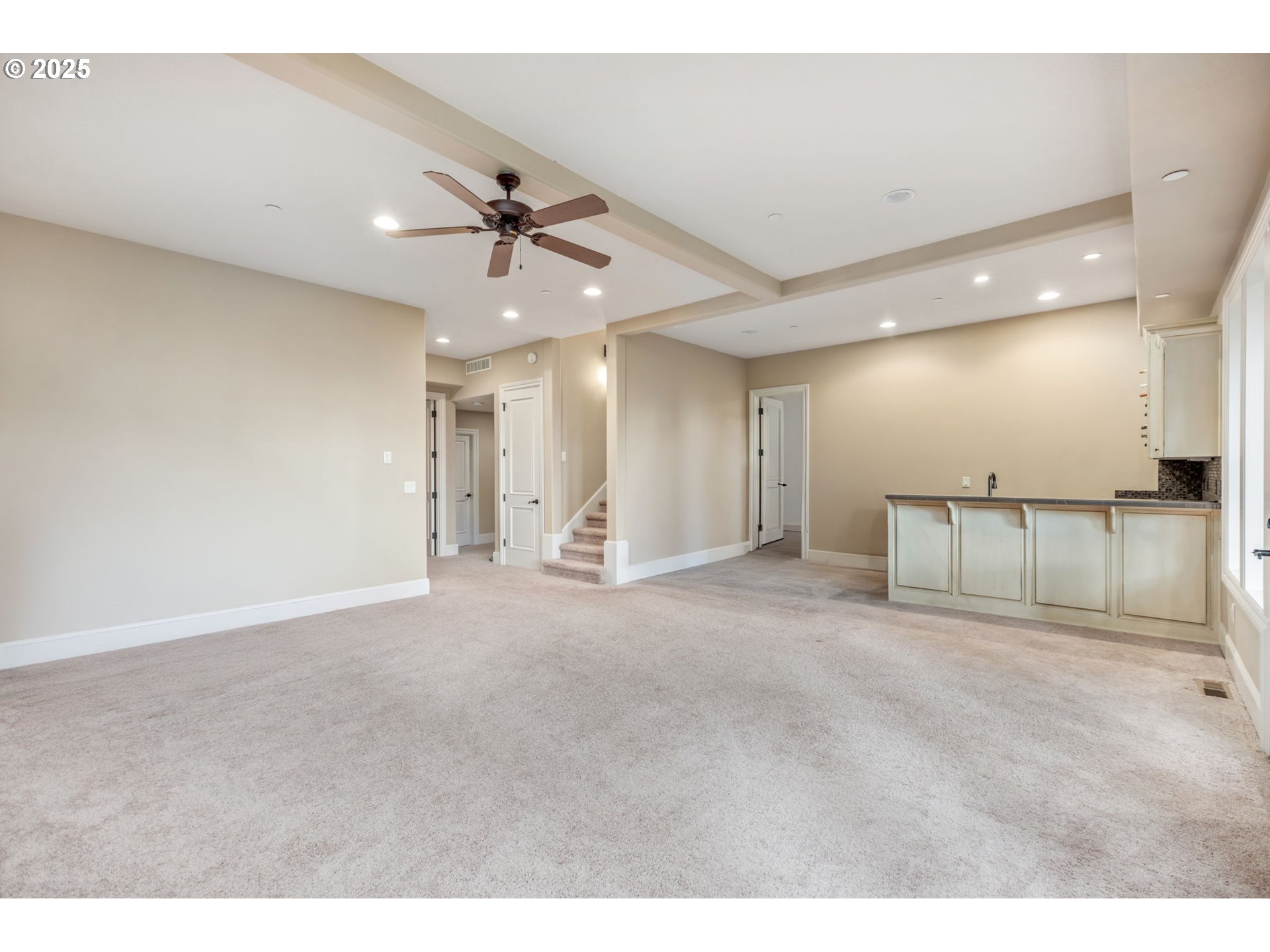 4530 Southwest Council Crest Drive Portland, OR 97239 - Photo 34 of 43 a view of a livingroom with a ceiling fan