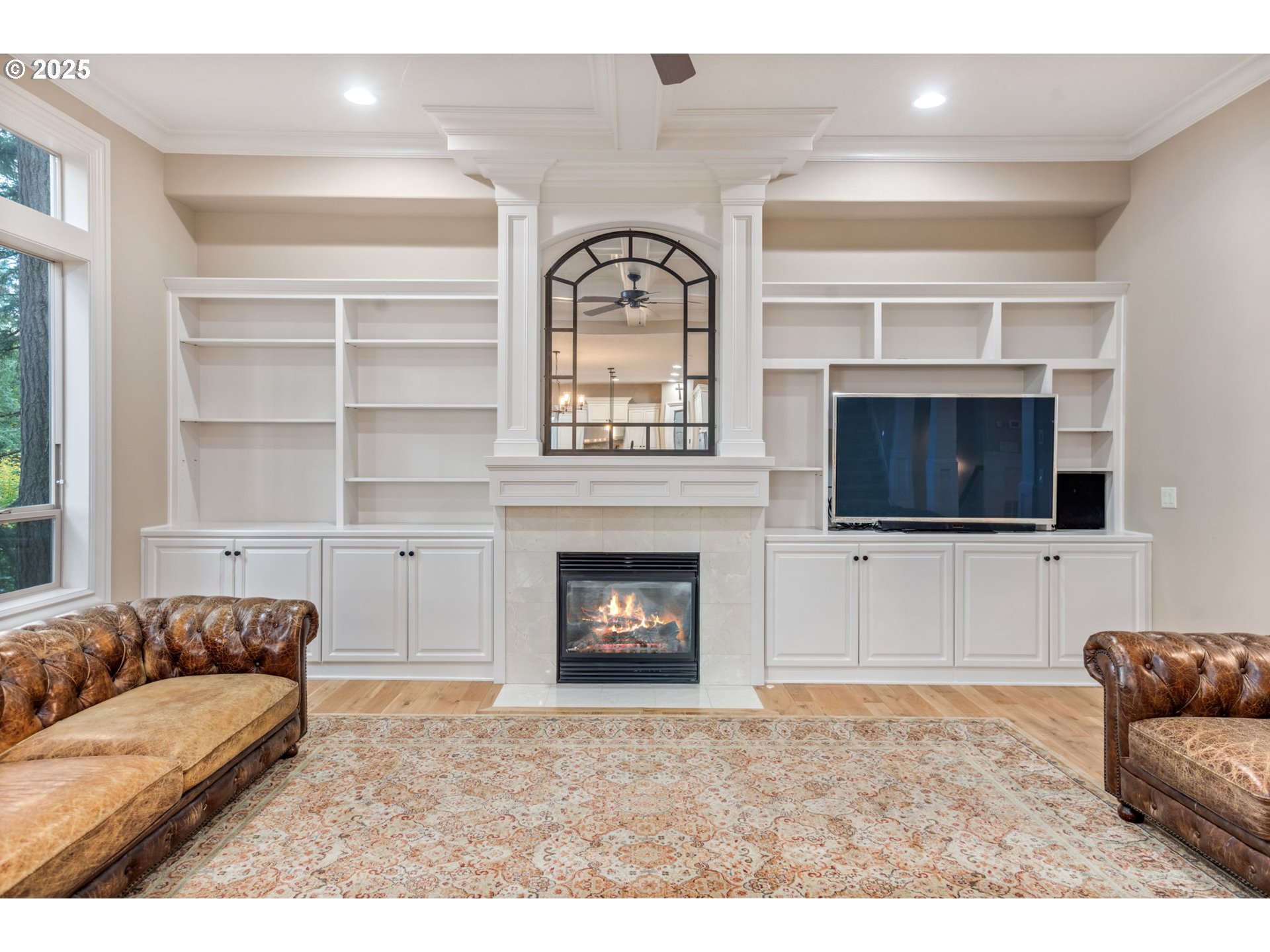 4530 Southwest Council Crest Drive Portland, OR 97239 - Photo 4 of 43 a living room with furniture and a fireplace