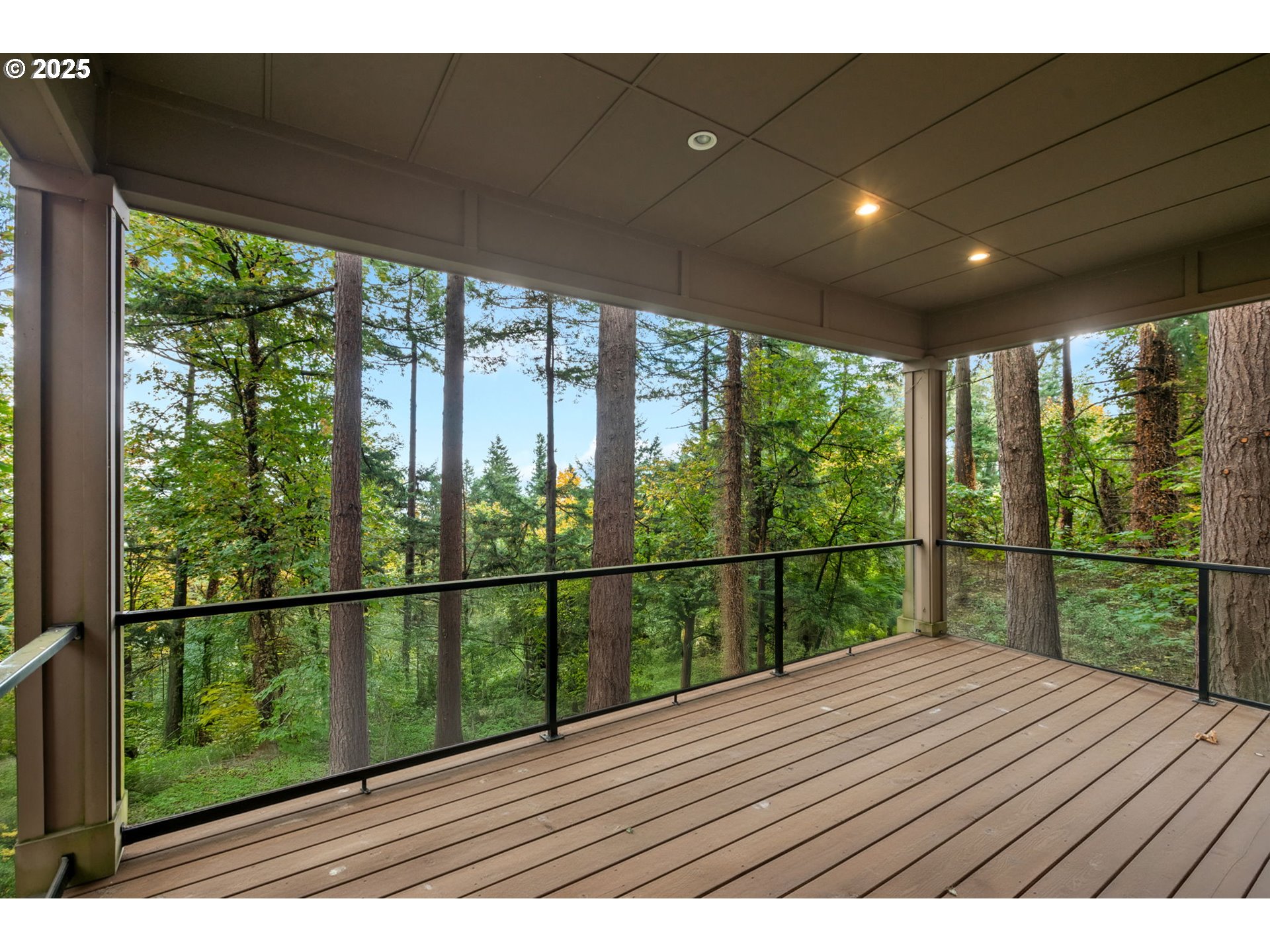 4530 Southwest Council Crest Drive Portland, OR 97239 - Photo 41 of 43 a view of balcony with wooden floor