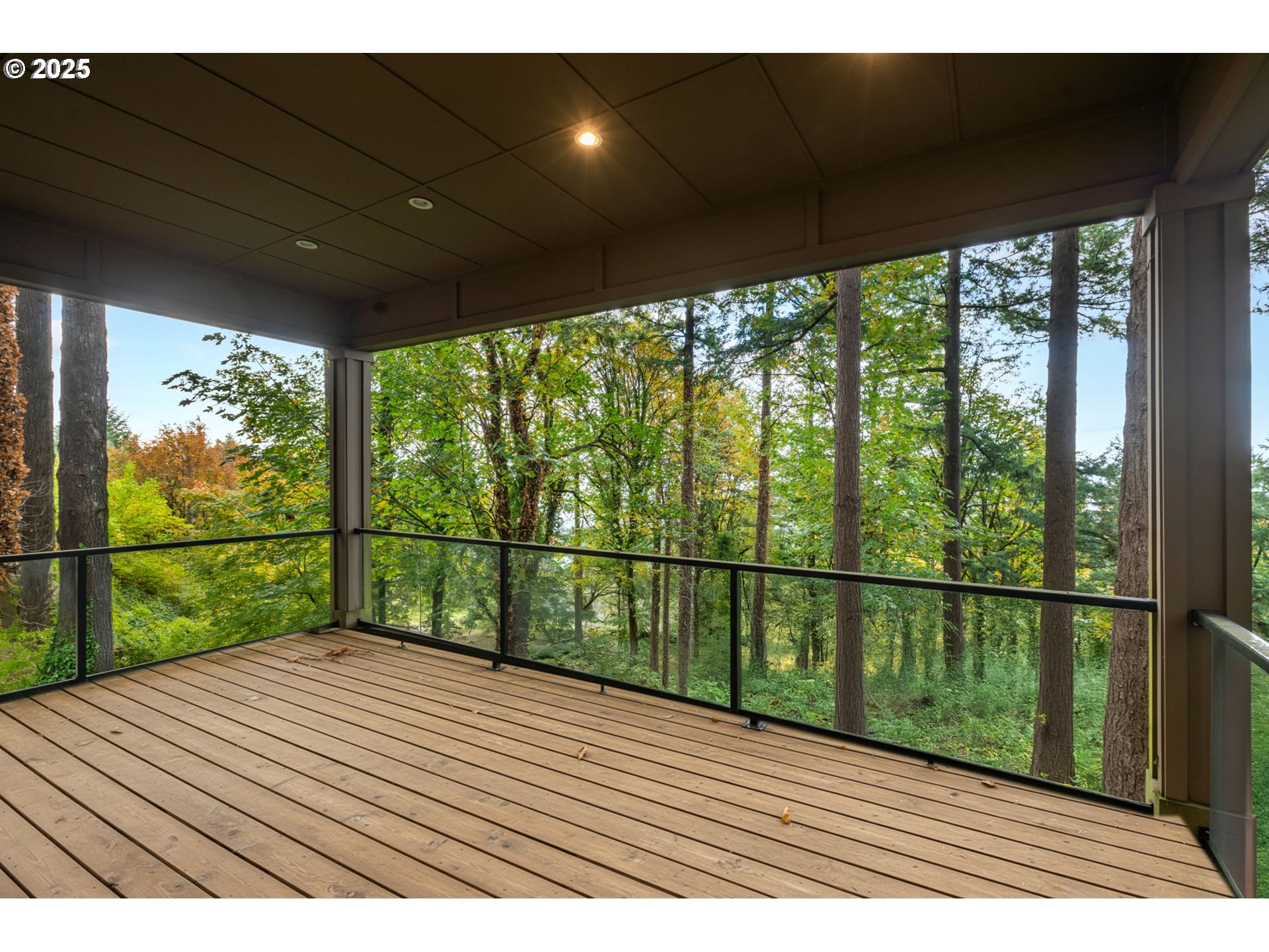 4530 Southwest Council Crest Drive Portland, OR 97239 - Photo 42 of 43 a view of balcony with wooden floor