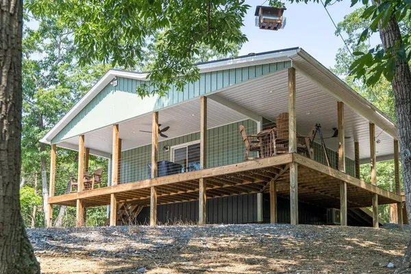 a view of a house with a balcony