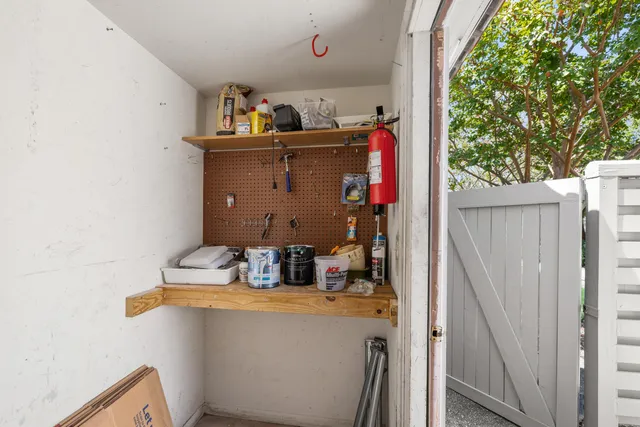 a room with storage and utility