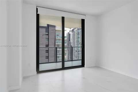 an empty room with closet