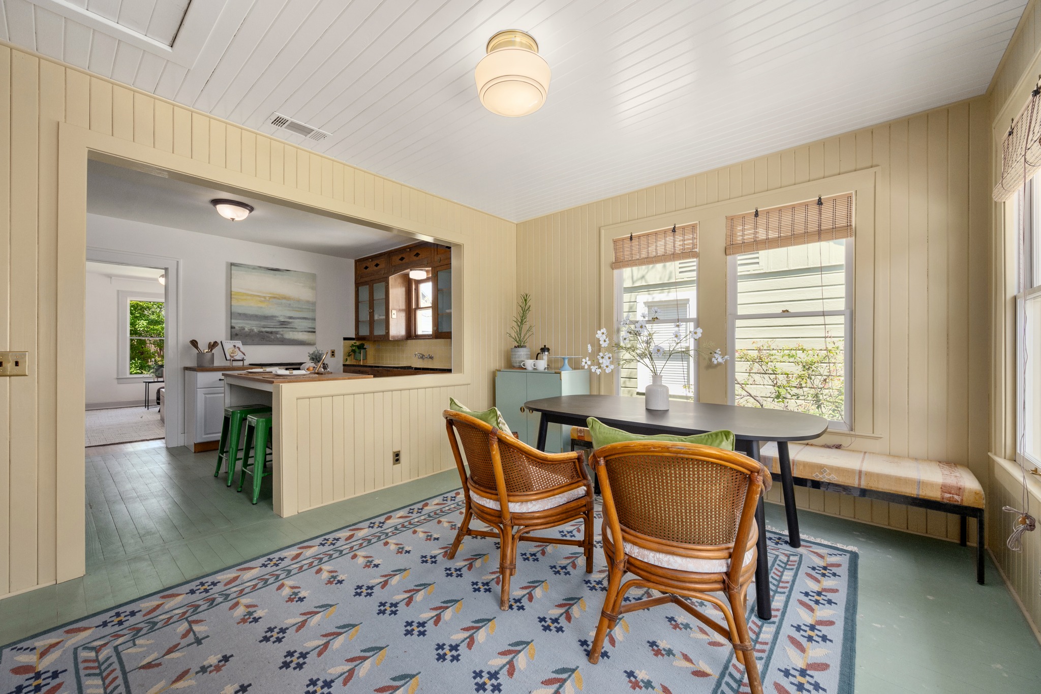 3909 Becker Avenue Austin, TX 78751 - Photo 16 of 38 Dining area featuring wood walls