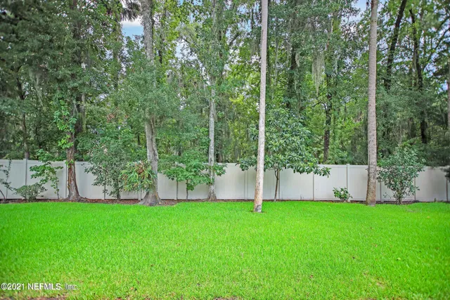 a view of yard with green space