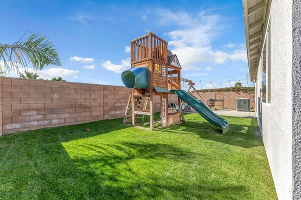 a view of a house with a patio