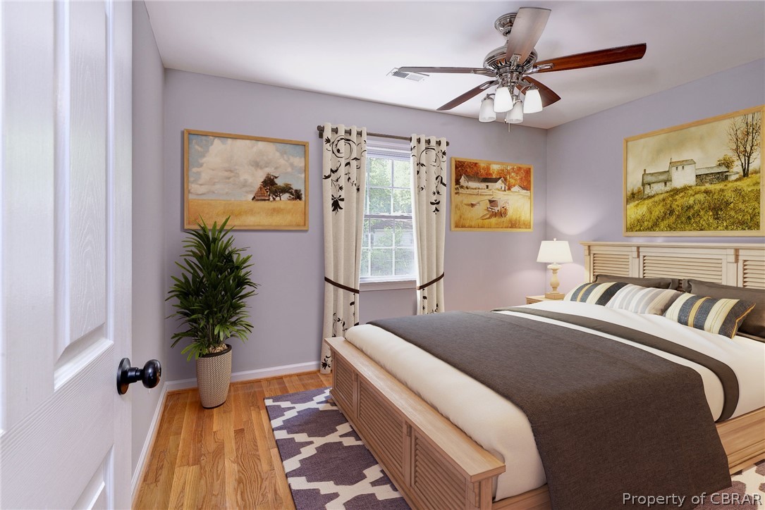 137 Wilderness Road Hampton, VA 23669 - Photo 18 of 45 127 Wilderness Road Hampton Va. Bedroom . This photo virtually staged