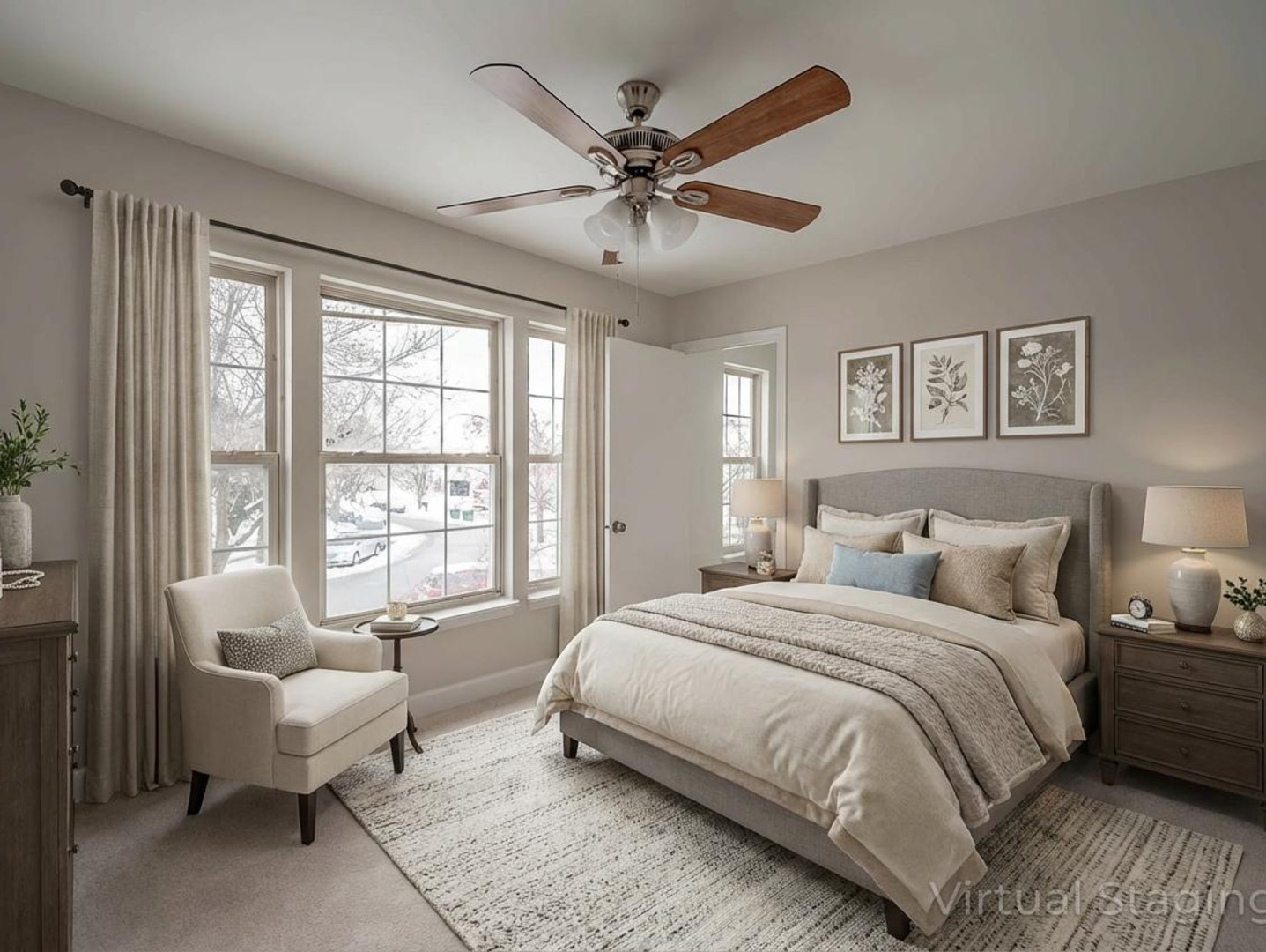 2084 Kentland Drive Romeoville, IL 60446 - Photo 6 of 9 a bedroom with a bed and a couch