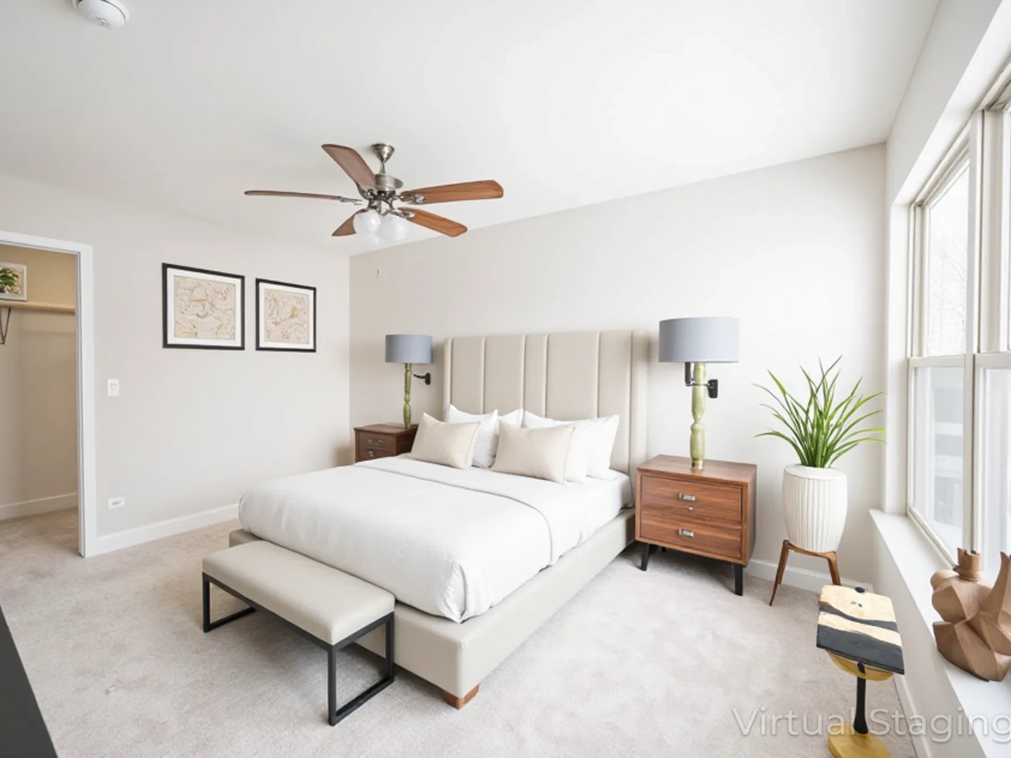 2084 Kentland Drive Romeoville, IL 60446 - Photo 7 of 9 a spacious bedroom with a bed and a window