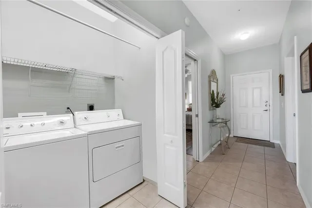 a view of storage room washer and dryer