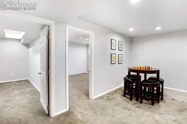a view of a livingroom with furniture