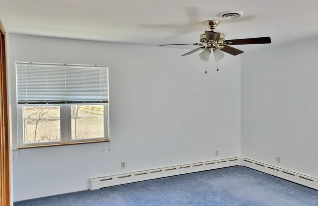 an empty room with a window