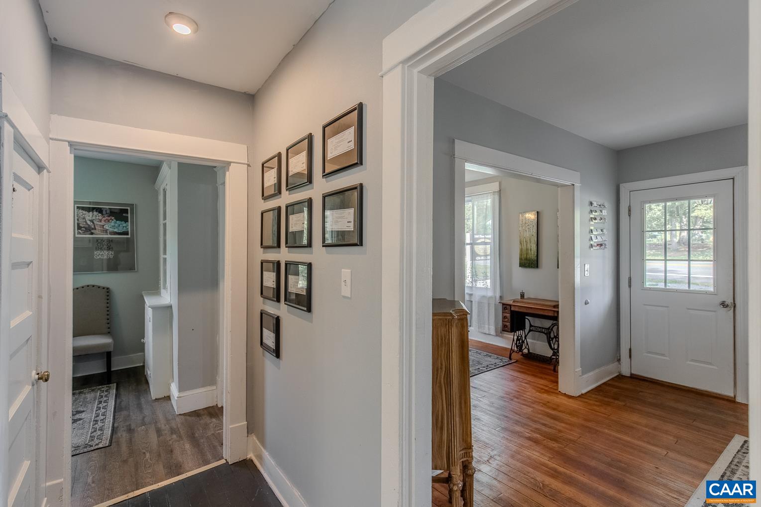 5165 Three Notch'd Road Crozet, VA 22932 - Photo 6 of 25 a view of a hallway with wooden floor and a bedroom