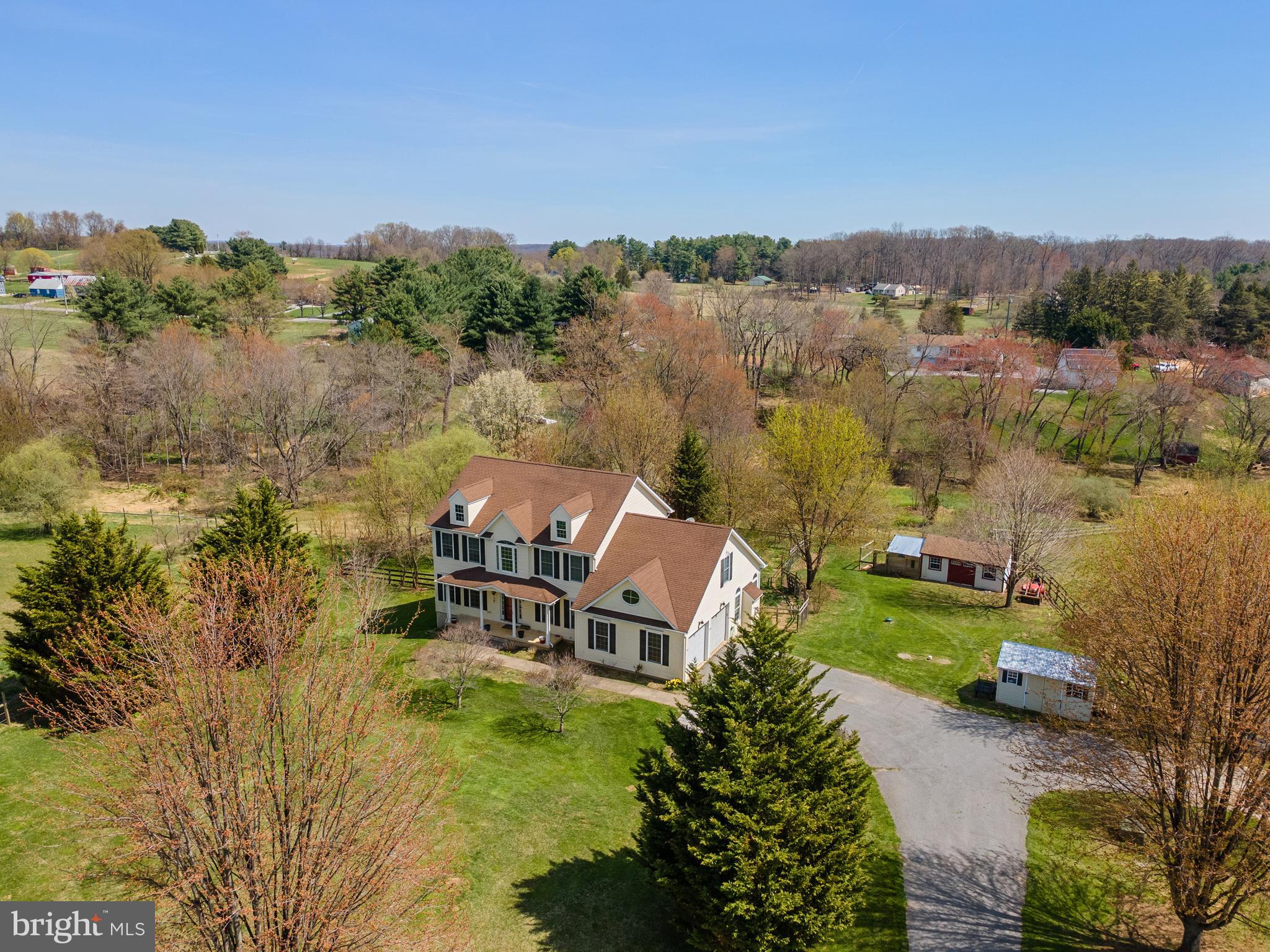 4525 Beckleysville Road Hampstead, MD 21074 - Photo 6 of 80 an aerial view of a house with a garden