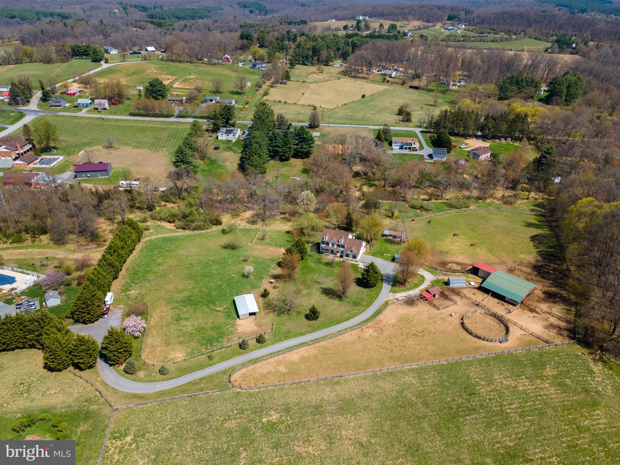 4525 Beckleysville Road Hampstead, MD 21074 - Photo 71 of 80 an aerial view of a house with yard swimming pool and outdoor seating