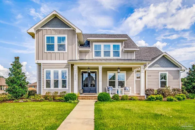 a building outdoor space with seating area