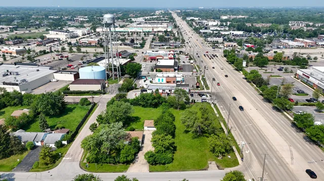 an aerial view of multiple house