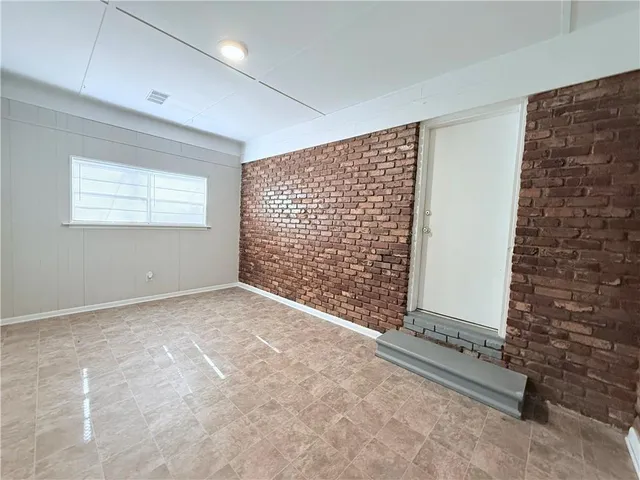 a view of backyard with green space