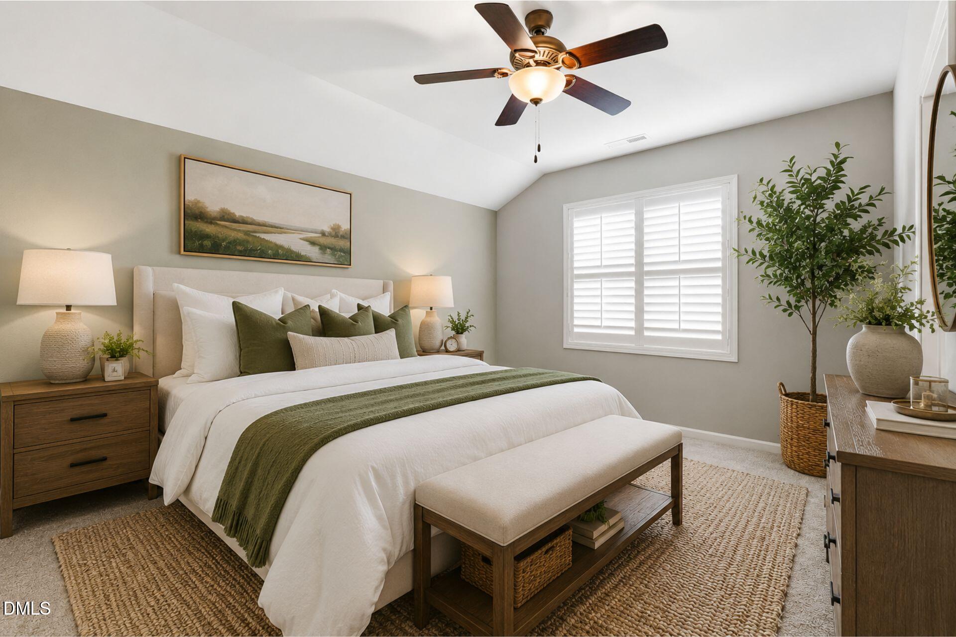 522 Brunello Drive Wake Forest, NC 27587 - Photo 12 of 24 a bedroom with a bed and wooden floor