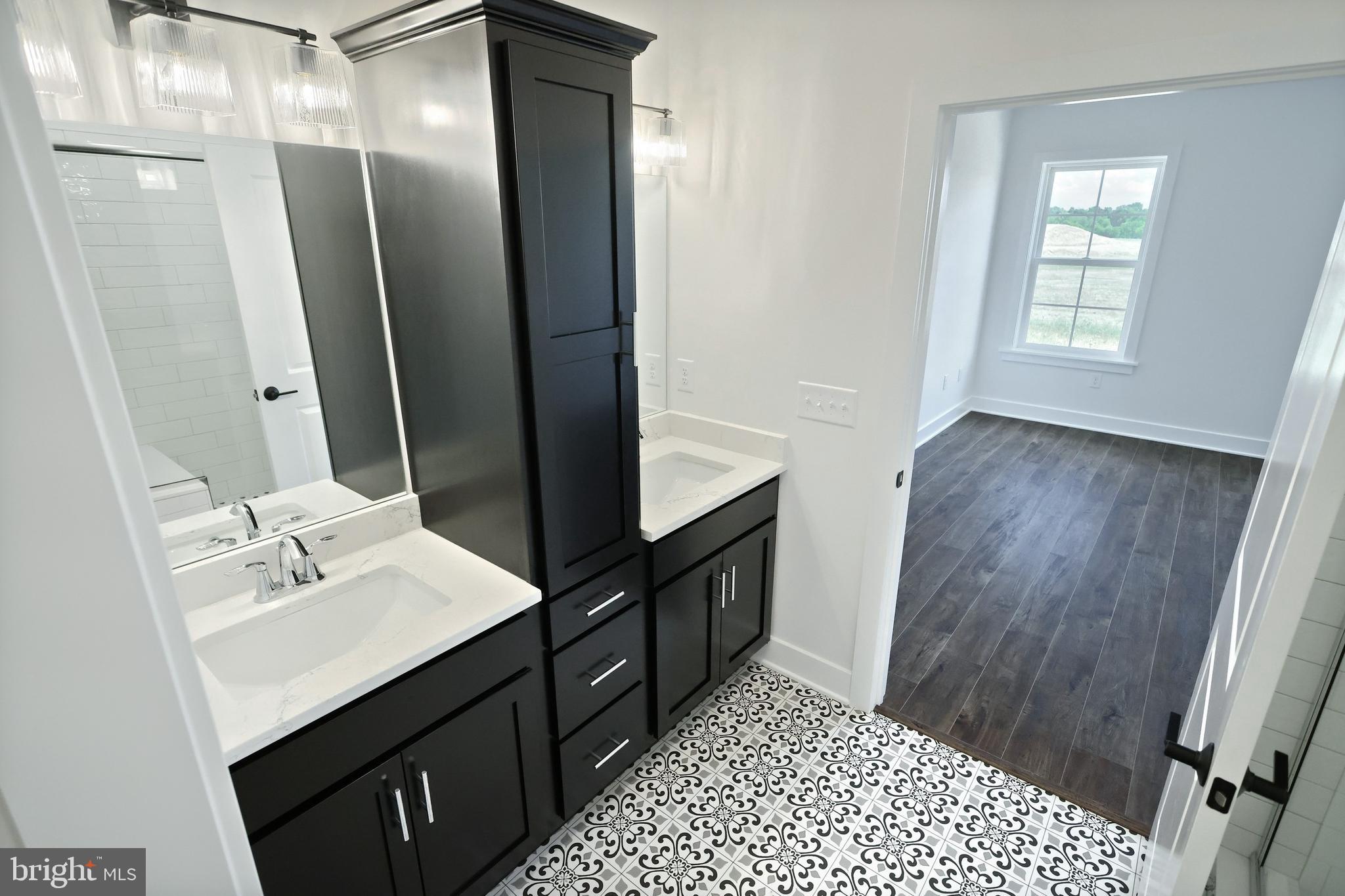 559 Lumber Street Littlestown, PA 17340 - Photo 39 of 73 a bathroom with a sink a mirror and a shower