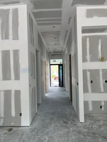 a view of an entryway with a window