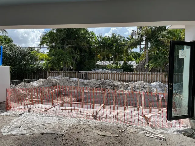 a outdoor view with a backyard