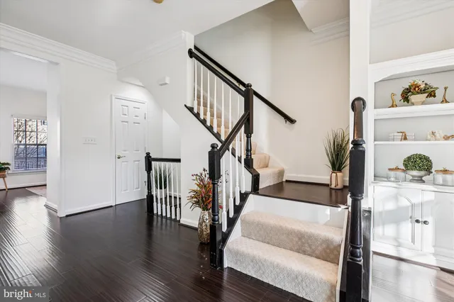 a view of staircase with lots of stuff