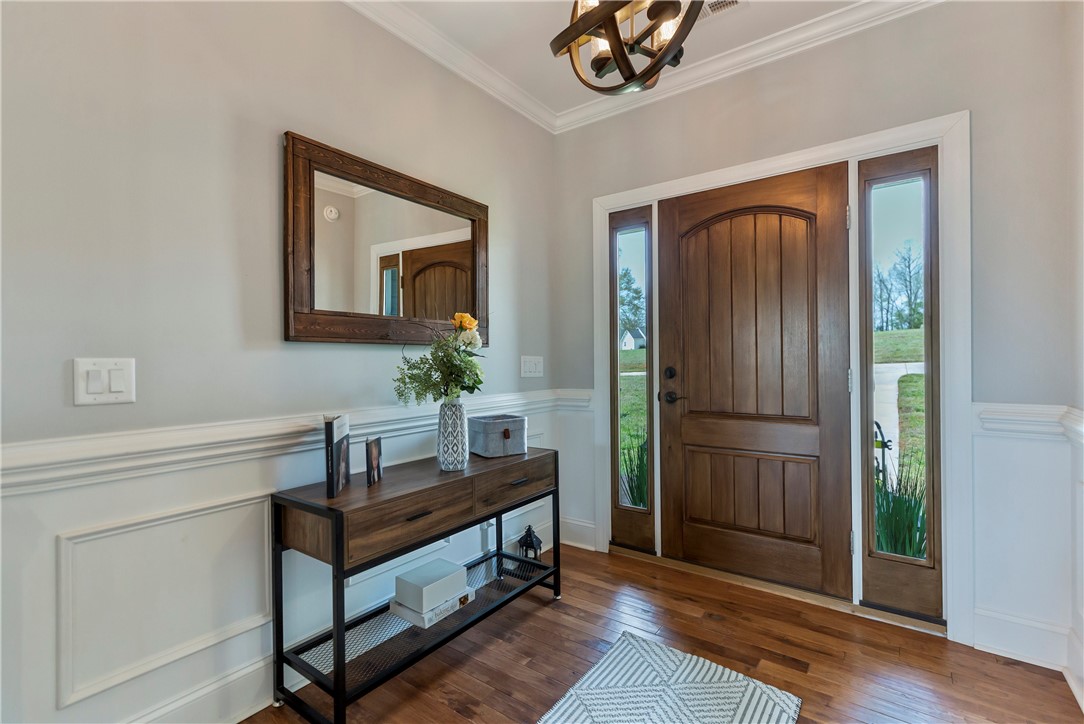 167 Mistr Lane Pickens, SC 29671 - Photo 5 of 49 Entry with wainscoting and crown molding