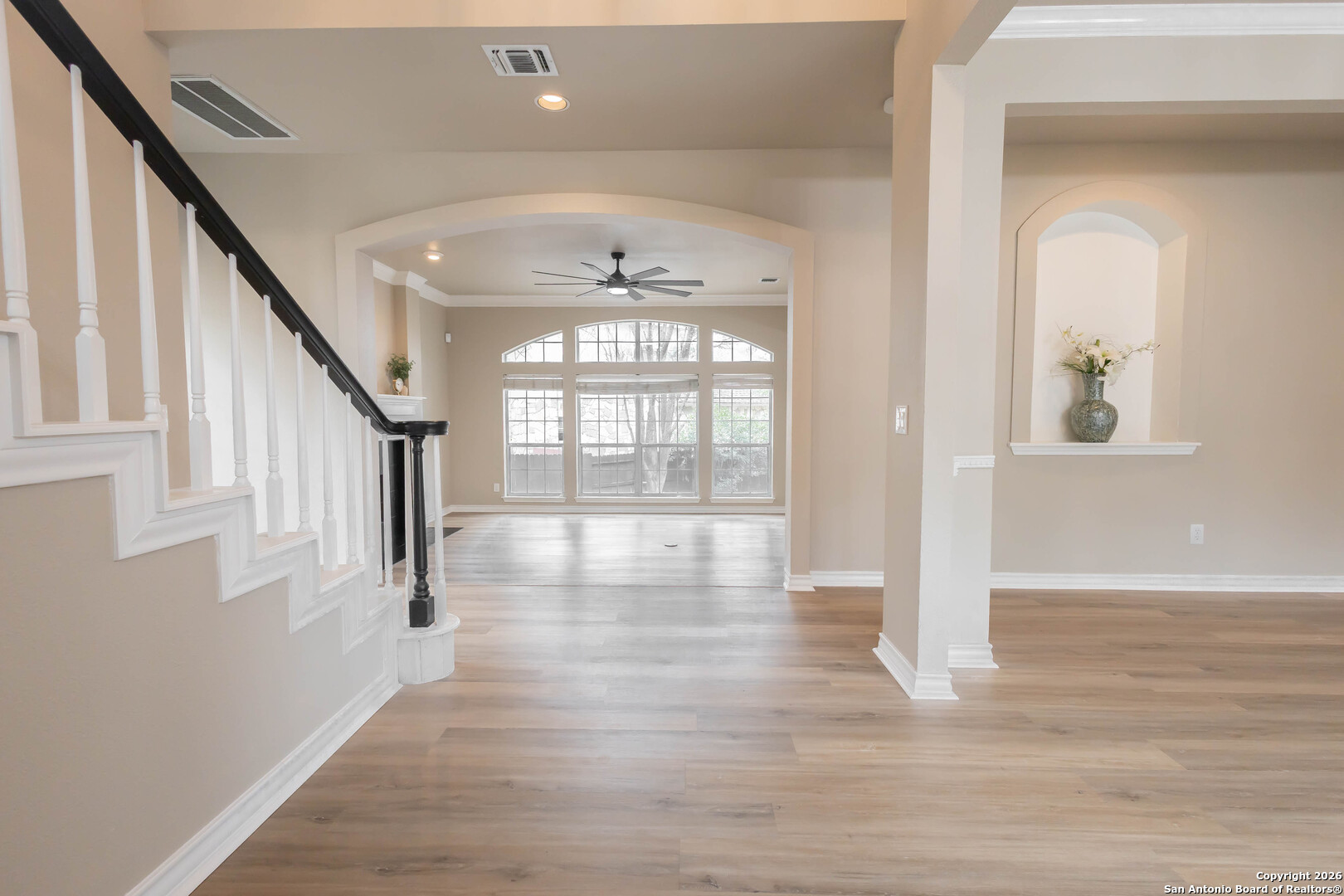 18202 Crystal Ridge Drive San Antonio, TX 78259 - Photo 28 of 53 a view of an entryway with wooden floor and door