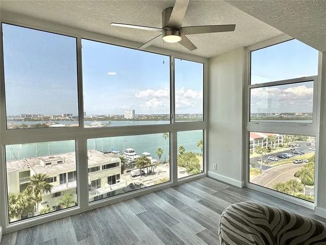 a view of a floor to ceiling window in an empty room