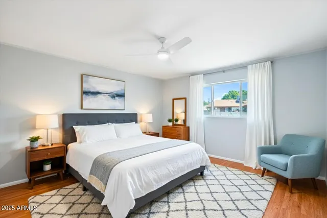 a workspace with furniture