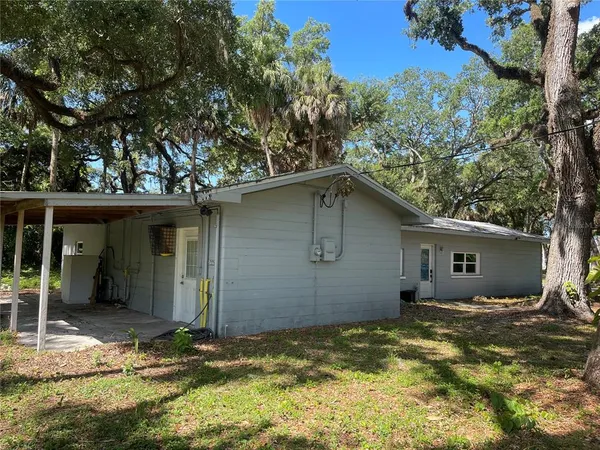 a backyard of a house