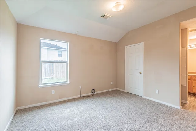 an empty room with a window