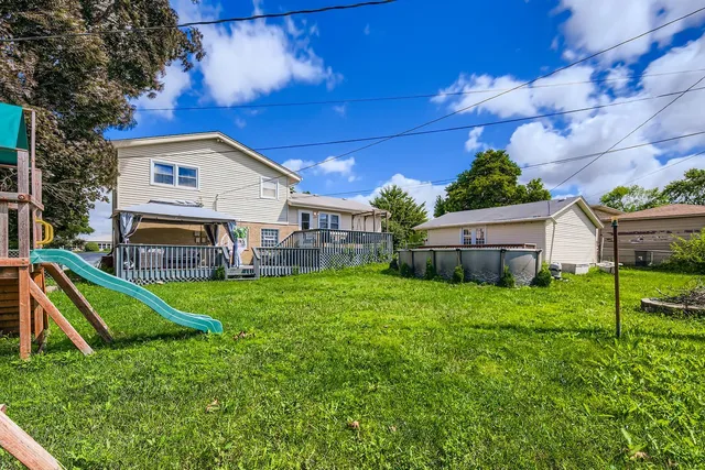 a house view with a garden space