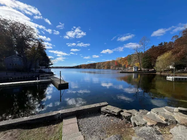 a view of a lake from a balcony